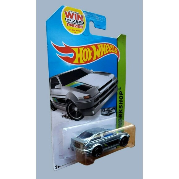 2014 Hot Wheels TOYOTA AE-86 COROLLA Silver ZAMAC 006 2014 HW Workshop #222 1:64 - Picture 7 of 14